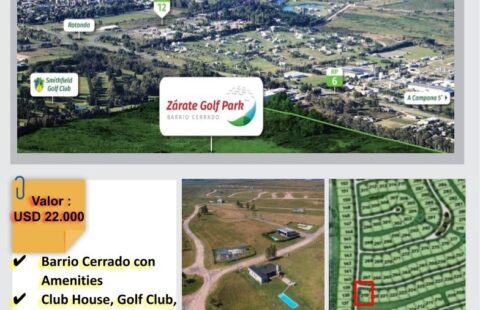 LOTE EN VENTA ZARATE GOLF PARK-BARRIO CERRADO