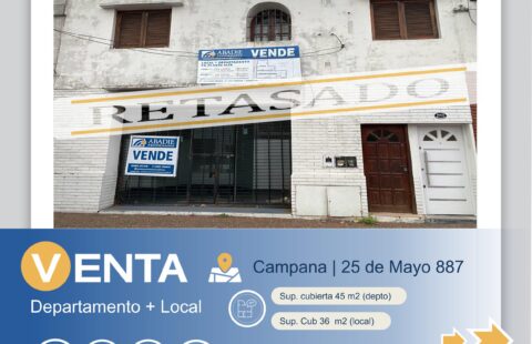 DEPARTAMENTO CON LOCAL EN VENTA-25 DE MAYO 887