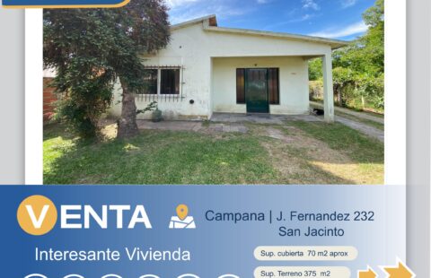 Casa con Parque en VENTA -J.FERNANDEZ 232-San Jacinto