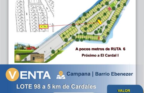 LOTE EN VENTA .BARRIO EBENEZER
