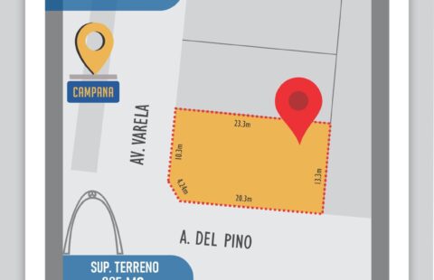 LOTE COMERCIAL EN VENTA-AV.VARELA Y DEL PINO