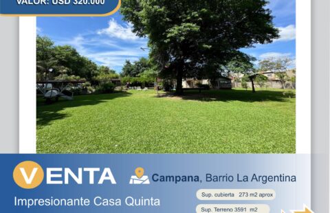CASA QUINTA EN VENTA-SAAVEDRA 270 BARRIO LA ARGENTINA
