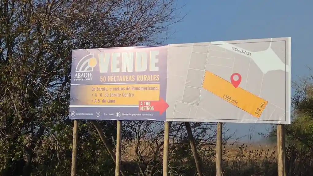 Fraccion Rural en Venta-ZÁRATE - A metros de Ruta 9 y Colectora Sur - Imagen 1