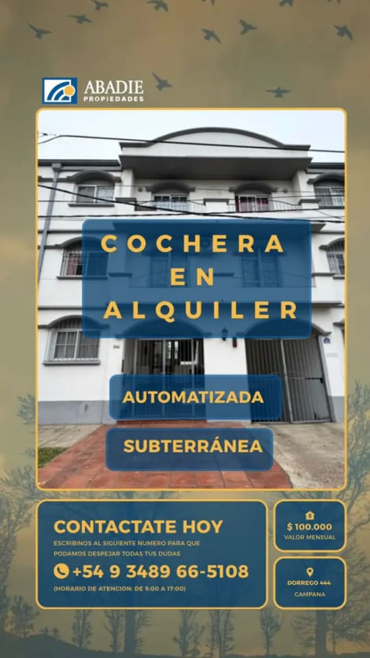 Cochera en Alquiler-Dorrego 444